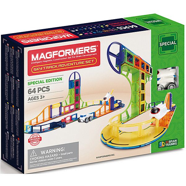 

Магнитный конструктор Magformers 799012 "Sky Track Adventure set", Разноцветный