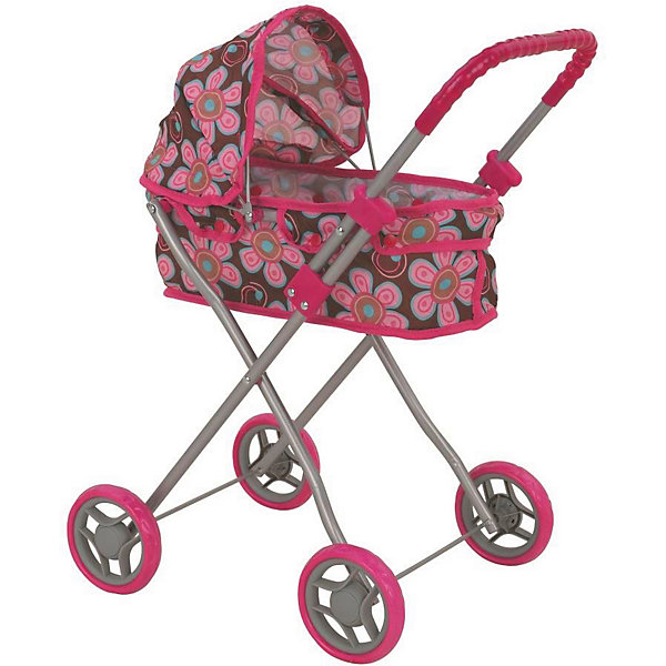 

Коляска для кукол Buggy Boom Микси, коричнево-малиновая, Бежевый
