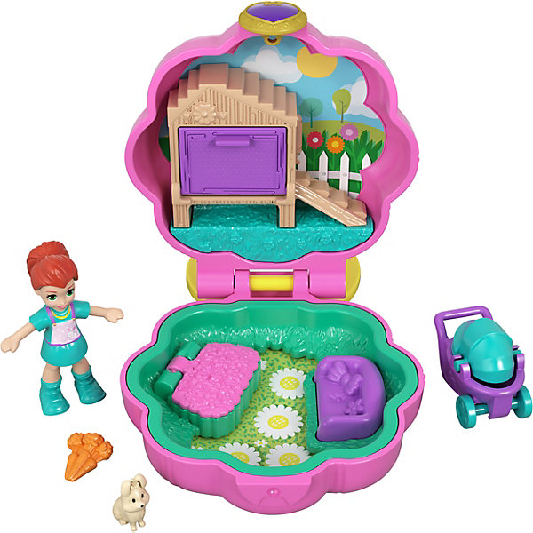

Игровой набор Polly Pocket Smart Stick, розовый цветок