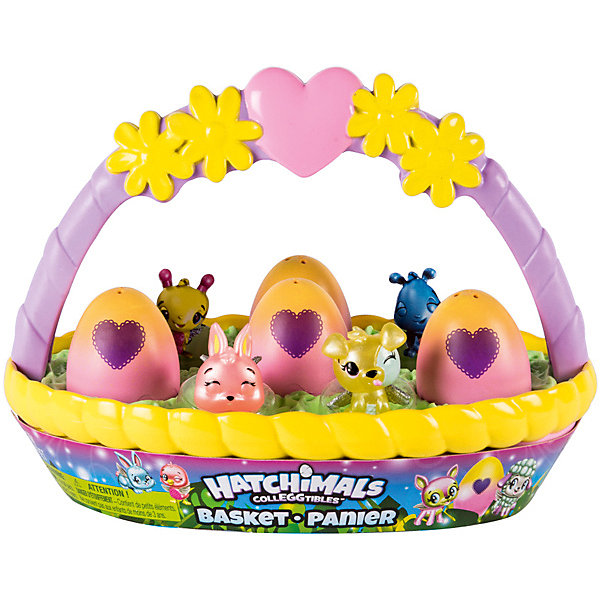 

Игровой набор с коллекционными фигурками Hatchimals весенняя корзина