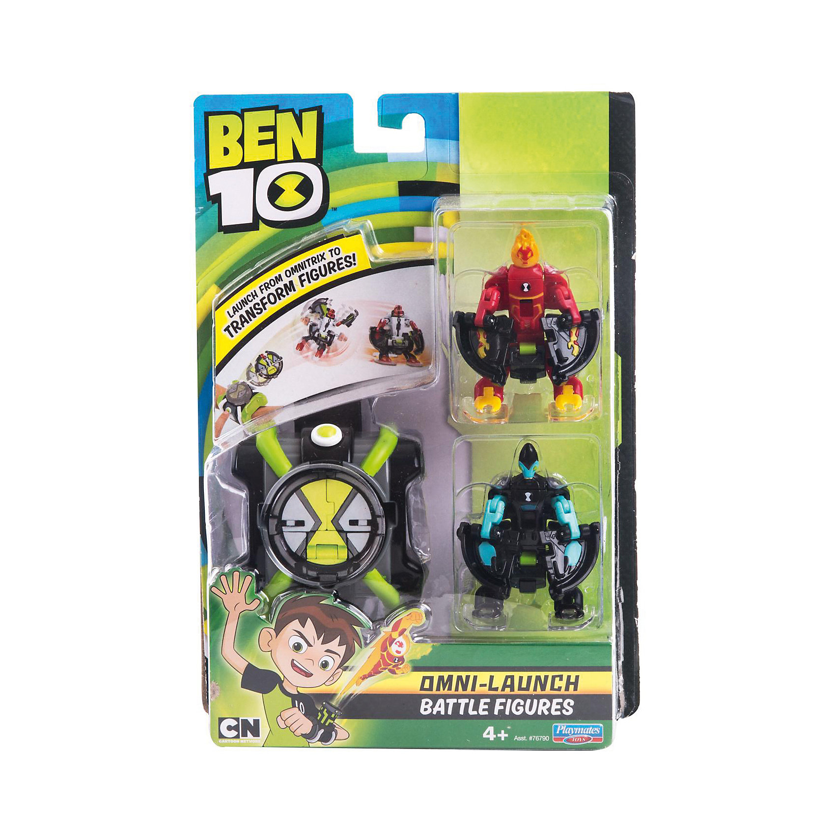 фото Игровой набор Playmates Ben 10 «Омнизапуск, Человек-огонь и Молния»