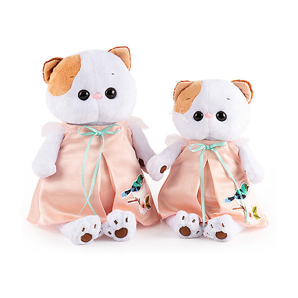 

Мягкая игрушка Budi Basa Кошечка Ли-Ли в нежно-розовом платье с птичкой, 24 см, Белый