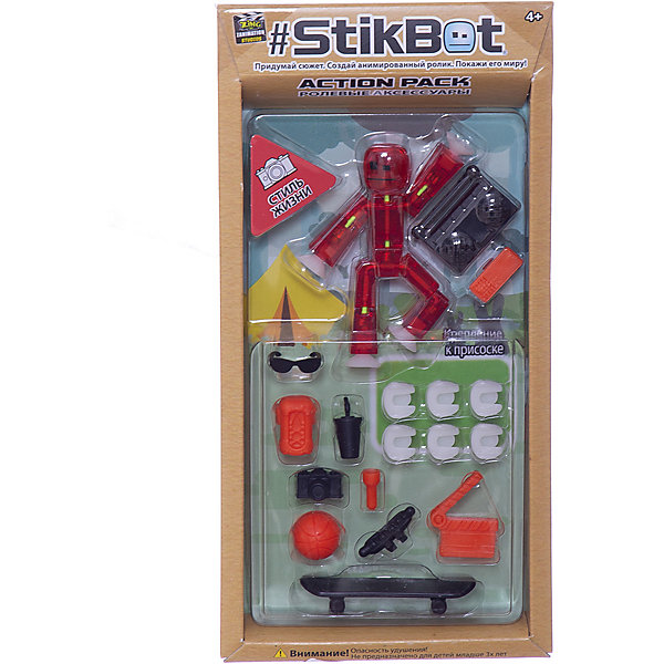 

Фигурка с аксессуарами Stikbot "Стиль жизни", красный
