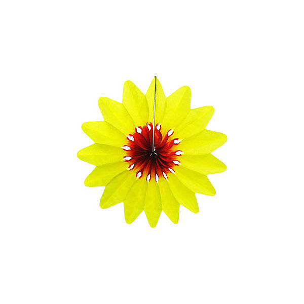 фото Бумажное украшение Патибум "Цветок" 50 см, жёлтый