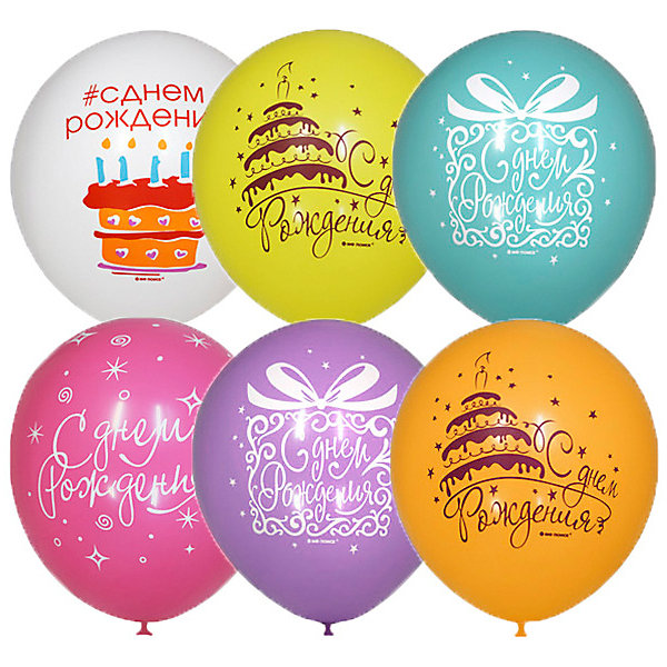 фото Воздушные шары Latex Occidental "Букет шаров День Рождения" 25 шт, пастель + декоратор