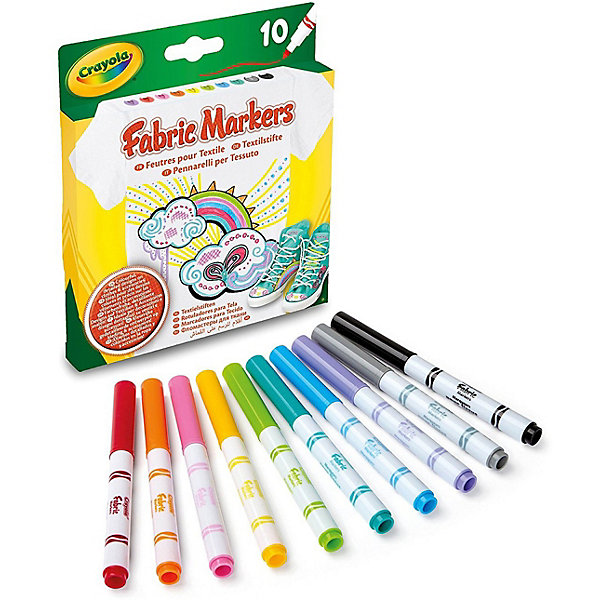 Crayola Фломастеры Crayola для росписи ткани, 10 шт.