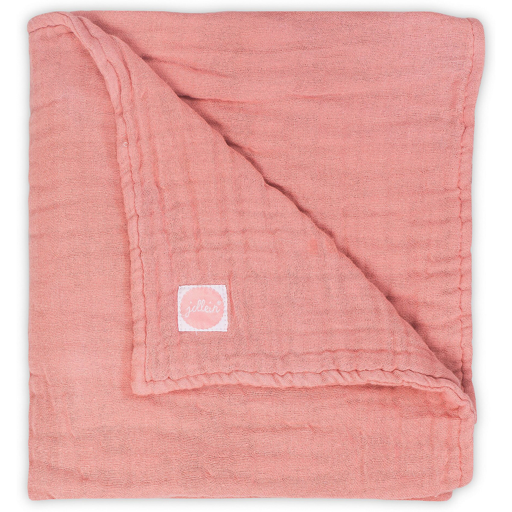 фото Муслиновое одеяло Jollein, 75х100 см (Коралловый)