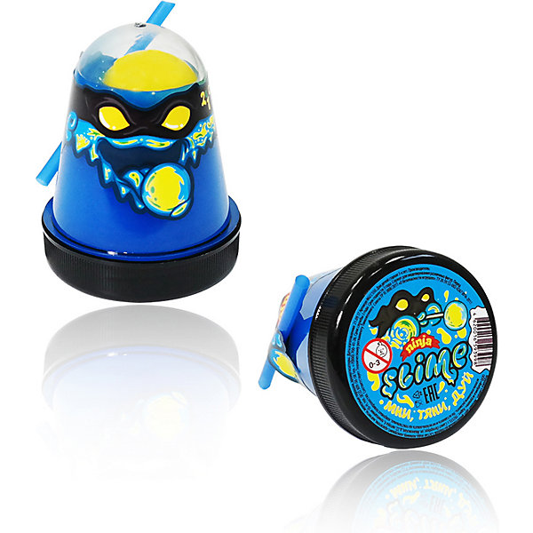

Лизун Slime Ninja синий и желтый, Лизун Slime Ninja и желтый