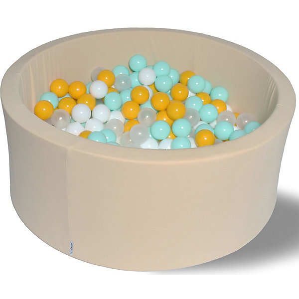 

Сухой игровой бассейн Hotenok "Ванильная дискотека" 40 см, 200 шариков, Разноцветный