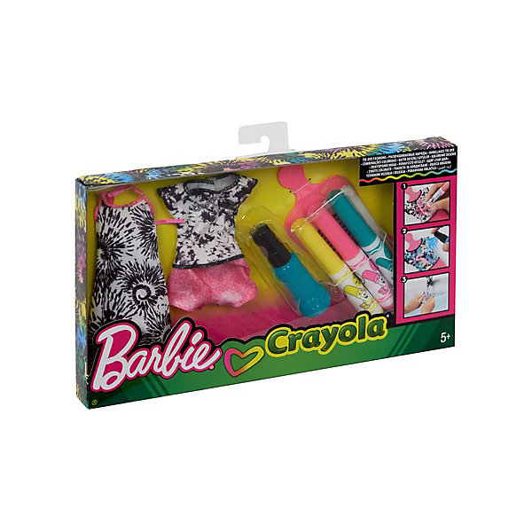 

Игровой набор Barbie Crayola "Сделай моду сам" Сарафан, футболка и шорты