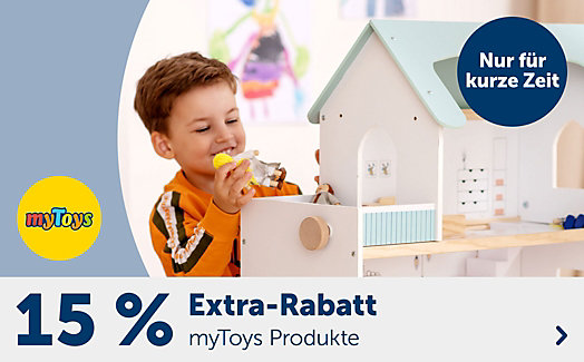 15 % Extra-Rabatt auf myToys Produkte