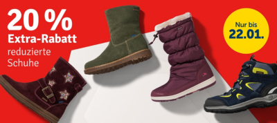 20% Extra-Rabatt auf bereits reduzierte Schuhe