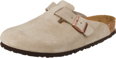 Pre-owned Birkenstock Neu  Boston Veloursleder Weichbettung Pantoletten Normal 10425605