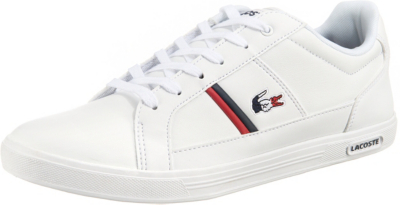 Pre-owned Lacoste Neu  Europa Tri Sma Sneakers Low 12522479 Für Herren Weiss-kombi