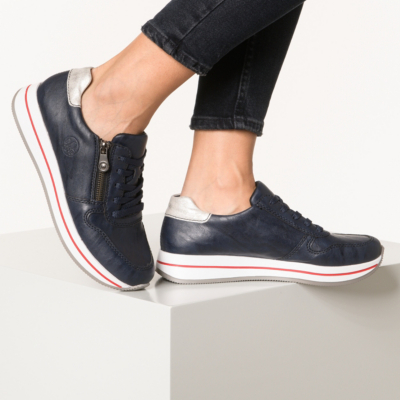 Neu rieker Sneakers Low 12843952 für Damen dunkelblau eBay