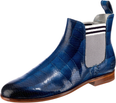 Pre-owned Melvin & Hamilton Neu  Susan 10 Chelsea Boots 13492563 Für Damen Blau