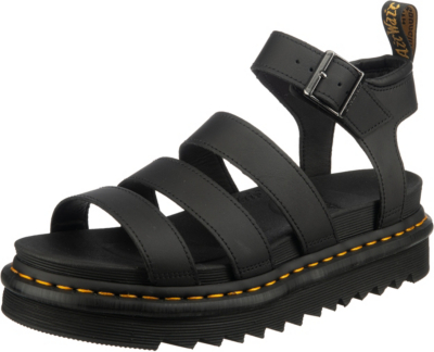 Pre-owned Dr. Martens' Neu Dr. Martens Blaire Riemchensandalen 13761468 Für Damen Schwarz Weiss