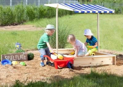 Neu Beluga Sandkasten Natur mit Dach 15583903 blau eBay