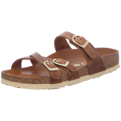 Pre-owned Birkenstock Neu  Franca Fettleder Pantoletten Schmal 16801054 Für Damen