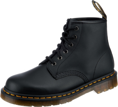 Pre-owned Dr. Martens' Neu Dr. Martens 101 6 Eye Schnürstiefeletten 17816247 Für Damen Schwarz