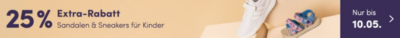 25 % Extra-Rabatt auf Sandalen & Sneakers für Kinder