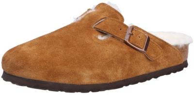 Pre-owned Birkenstock Neu  Boston Shearling Veloursleder Pantoletten Normal 18633145