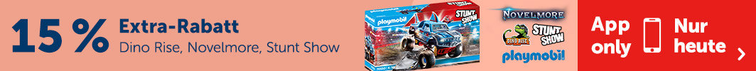 App Only: 15 % Extra-Rabatt auf PLAYMOBIL® Dino Rise, Novelmore & Stunt Show