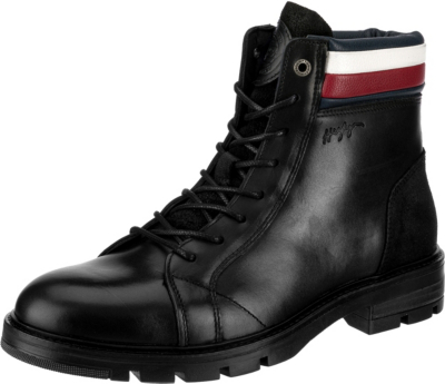 Pre-owned Tommy Hilfiger Neu  Schnürstiefeletten 20562526 Für Herren Schwarz