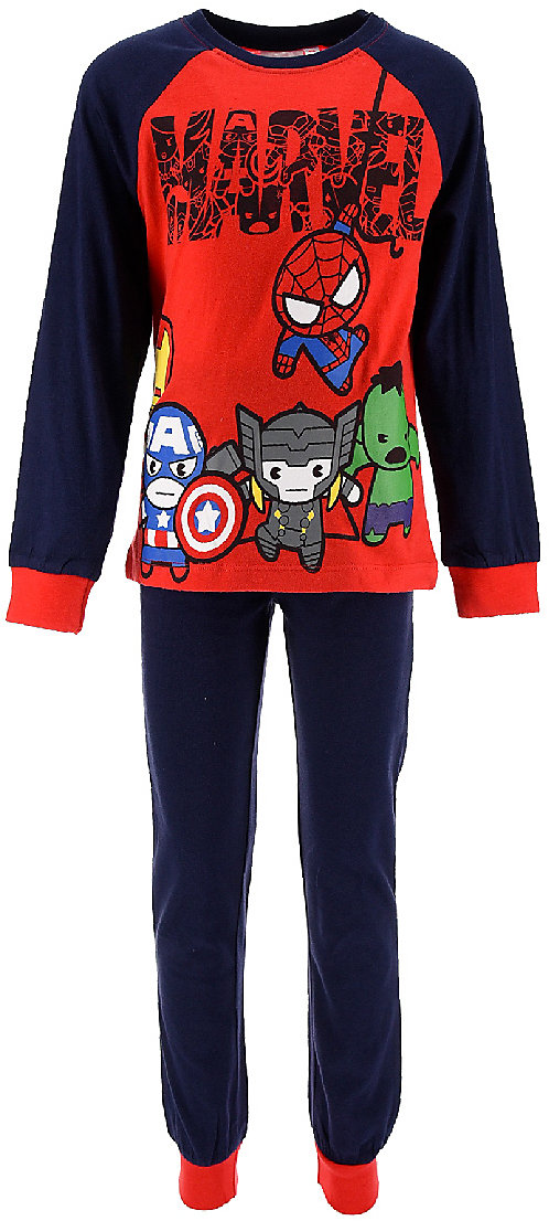 Pyjama Set Schlafanzug Jungen Marvel Avengers blau grau rot 98 104 116 128 #12 