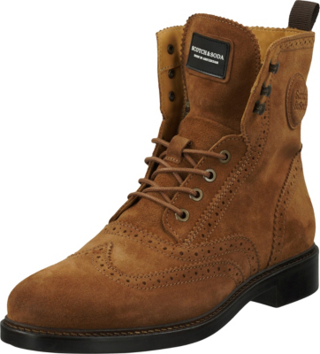 Pre-owned Scotch & Soda Neu  Jay Schnürstiefeletten 20907916 Für Herren Cognac