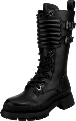 Pre-owned Buffalo Neu  Sloane Schnürstiefel 21511231 Für Damen Schwarz