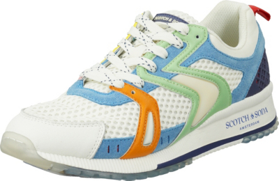 SCOTCH & SODA NEU SCOTCH & SODA VIVEX SNEAKERS LOW 21651824 FÜR HERREN WEISS-KOMBI