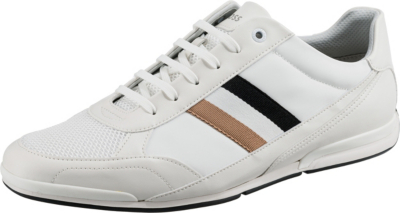 Pre-owned Hugo Boss Neu Boss Saturn_lowp_glsp Sneakers Low 22223750 Für Herren Weiss