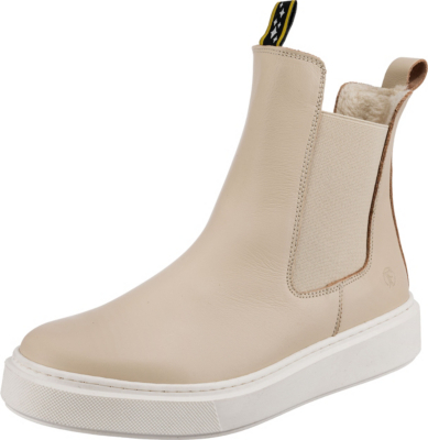 Pre-owned Jolana & Fenena Neu  J&f Plateau Chelsea Boots 22230976 Für Damen Beige