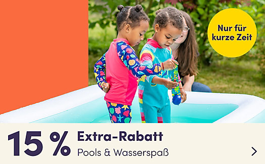 15 % Extra-Rabatt auf Pools & Wasserspaß