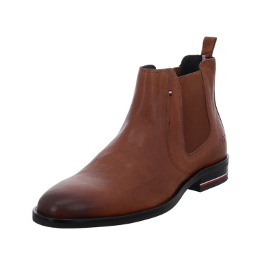 Pre-owned Tommy Hilfiger Neu  Chelsea Boots 22311335 Für Herren Cognac