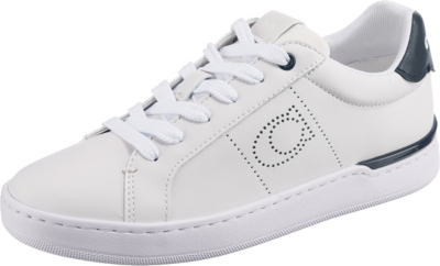 Pre-owned Coach Neu  Lowline Leather Sneakers Low 23213093 Für Damen Weiss-kombi