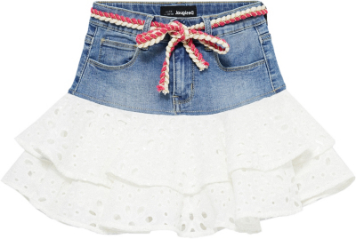Neu Desigual Kinder Jeansrock FRANCIA 22430503 für Mädchen blau