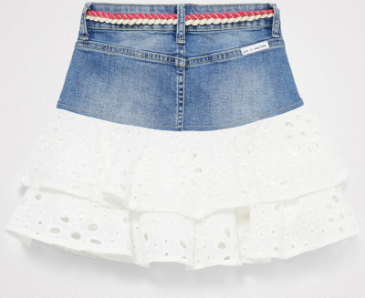Neu Desigual Kinder Jeansrock FRANCIA 22430503 für Mädchen blau