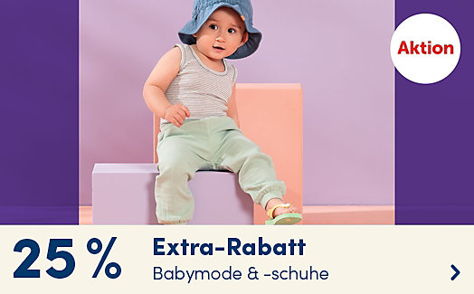 25 % Extra-Rabatt auf Babymode & -schuhe