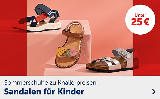 Sommerschuhe zu Knallerpreisen – Sandalen für Kinder unter 25€
