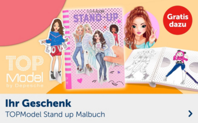 Ihr Geschenk: TOP Model Stand-up Malbuch