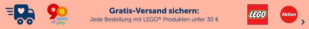 Gratis-Versand sichern: Jede Bestellung mit LEGO® Produkten unter 30 €