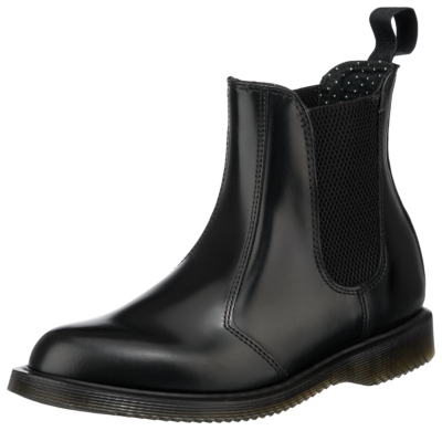 Pre-owned Dr. Martens' Neu Dr. Martens Flora Chelsea Boots 5738122 Für Damen Schwarz Dunkelrot