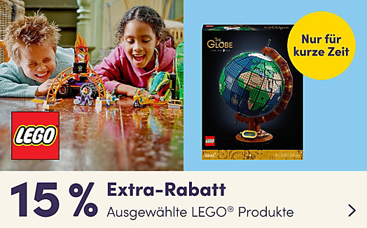 15 % Extra-Rabatt  auf ausgewählte LEGO® Produkte