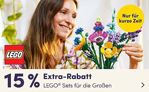 15 % Extra-Rabatt auf LEGO® Sets für die Großen