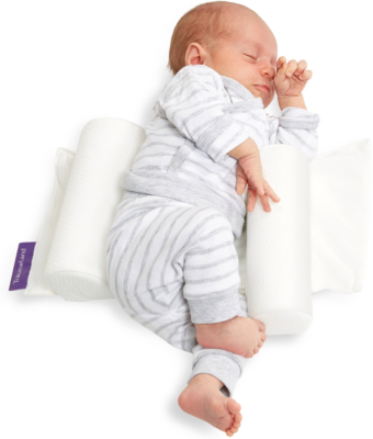 Produktbild von Baby Hug Kissen QJDFLL Baby Seitenlagerungskissen, Baby Kissen, Kopfstützkissen Gegen Plattkopf,Lagerungshilfe Für Kopf Und Körper, Abnehmbar Und Waschbar( Weiß,72X45X8CM Kopfschutz Baby