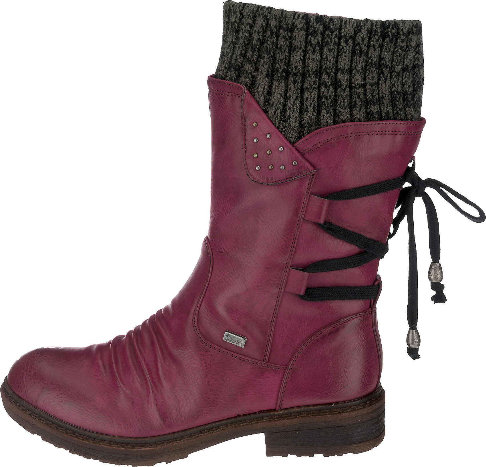 Neu rieker Stiefel schwarz rot kombi grau kombi 5742268 Neu rieker Stiefel schwarz rot kombi grau kombi 5742268