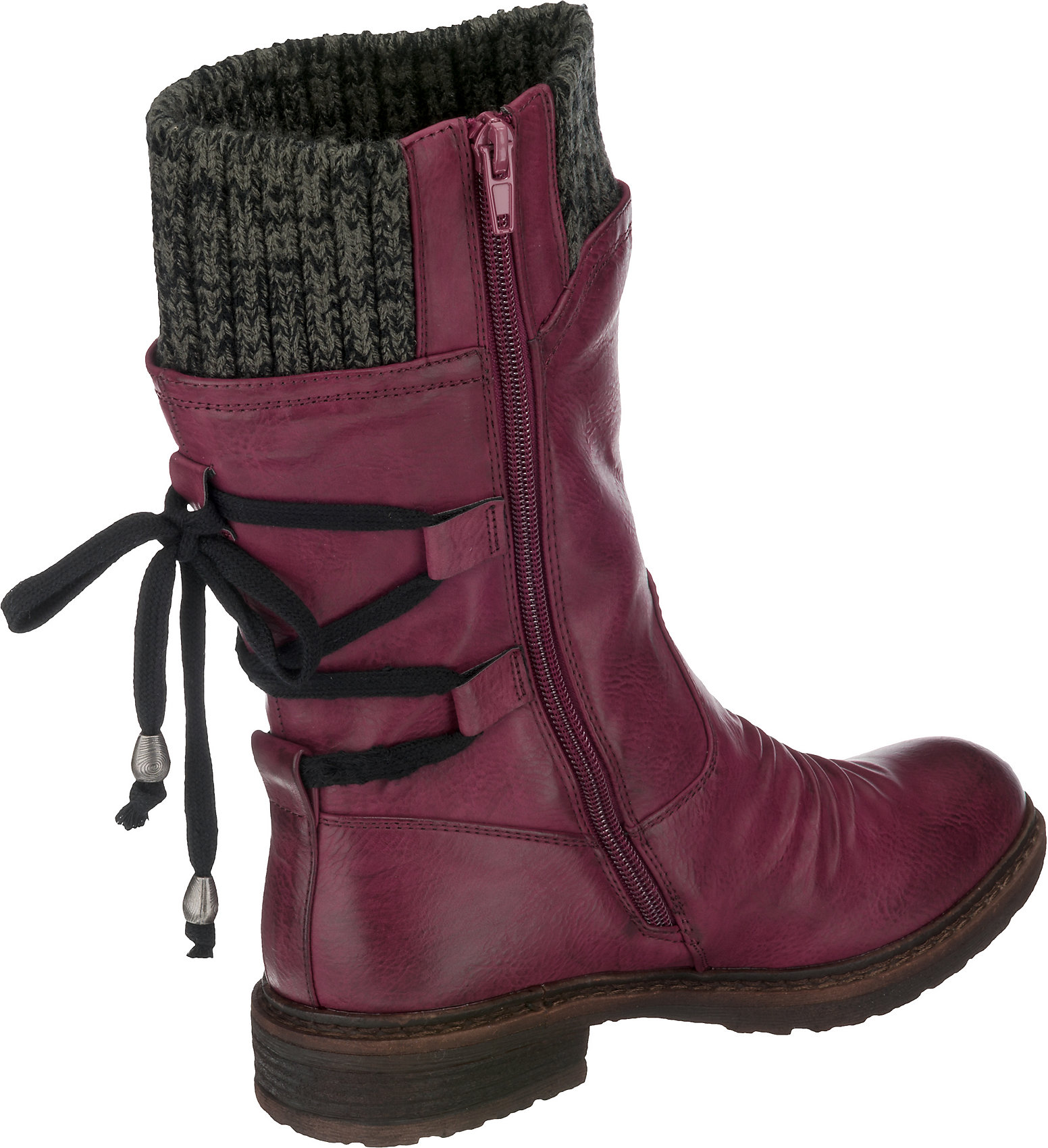 Neu rieker Stiefel schwarz rot kombi grau kombi 5742268 Neu rieker Stiefel schwarz rot kombi grau kombi 5742268