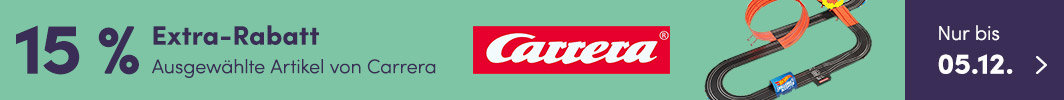 15 % Extra-Rabatt auf ausgewählte Artikel von Carrera